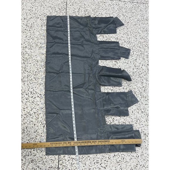 Madison Park Window Valance Knot Tab Top Panel Dark Gray Satin Drapery Beaded - Picture 8 of 9